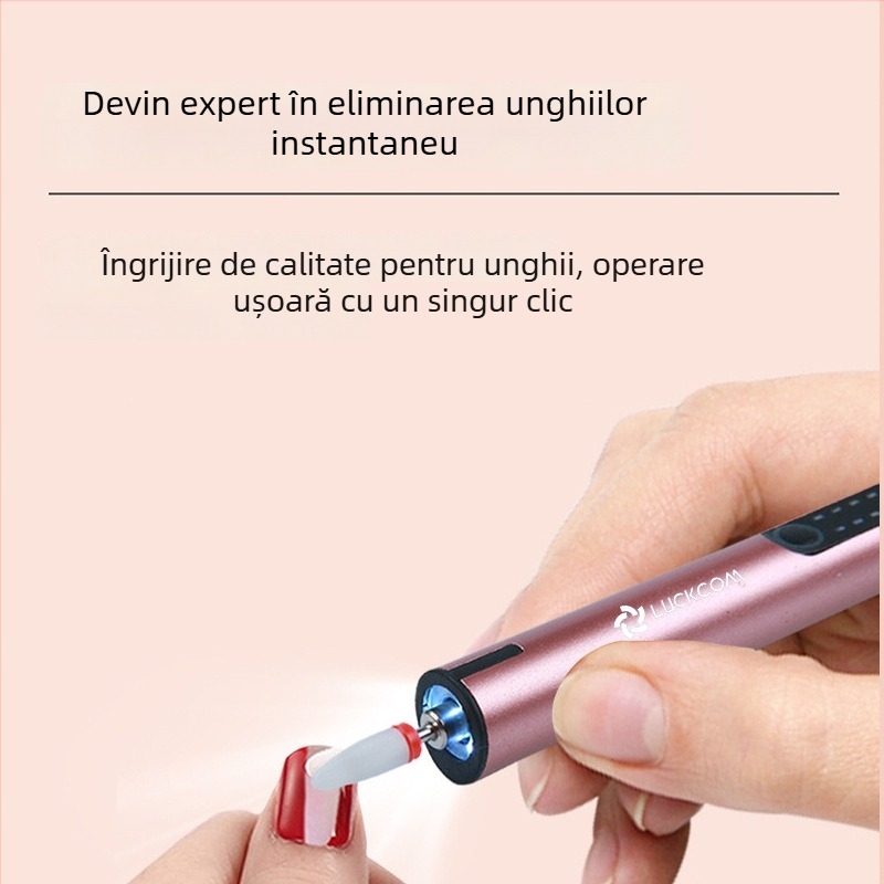 Polizor de unghii portabil cu baterie litiu reîncărcabilă, 3.7V, trei viteze, cablu de 0.5 m, pentru șlefuire, gravare și polisare