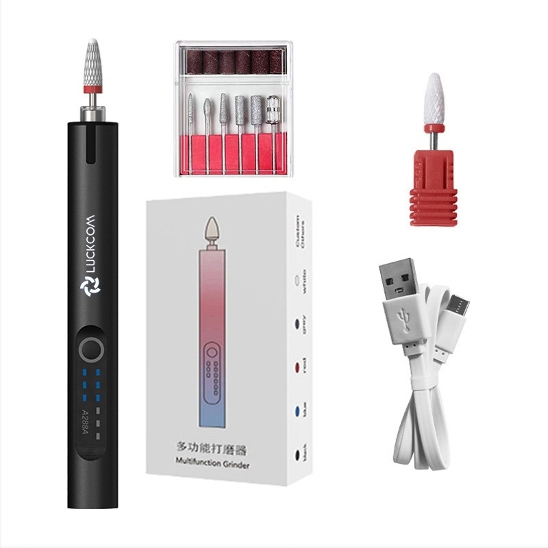 Polizor de unghii portabil cu baterie litiu reîncărcabilă, 3.7V, trei viteze, cablu de 0.5 m, pentru șlefuire, gravare și polisare