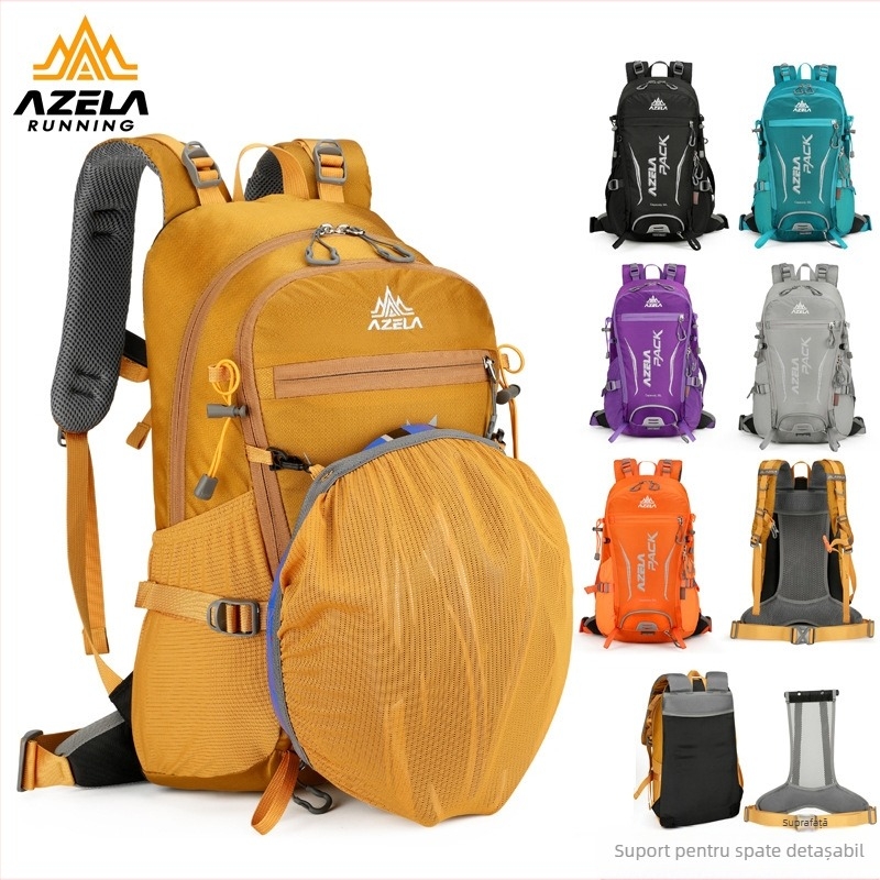 Rucsac de drumeție din stofă Oxford, unisex, respirabil, cu bretele curbate, pentru drumeții și camping