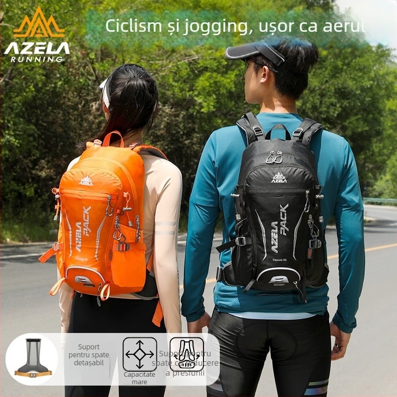 Rucsac de drumeție din stofă Oxford, unisex, respirabil, cu bretele curbate, pentru drumeții și camping