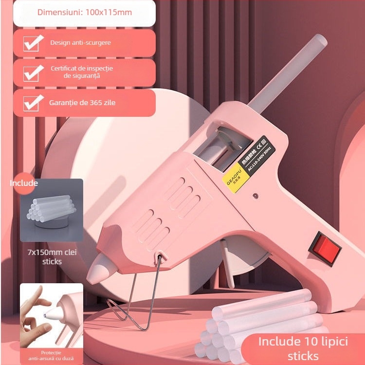 Pistol de lipit cu lipici topit, industrial, cu putere mare, reglaj de temperatură și viscozitate ridicată pentru uz casnic