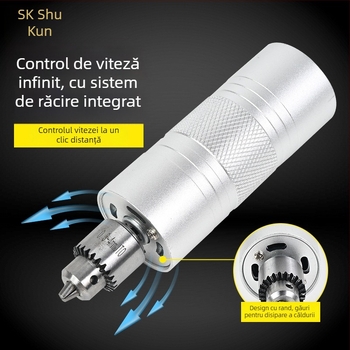 Shuokun Mașină electrică portabilă, de înaltă putere, pentru lustruire și gravare, cu alimentare la priză, până la 50V, potrivită pentru nefrit, lemn, metal, plastic și DIY