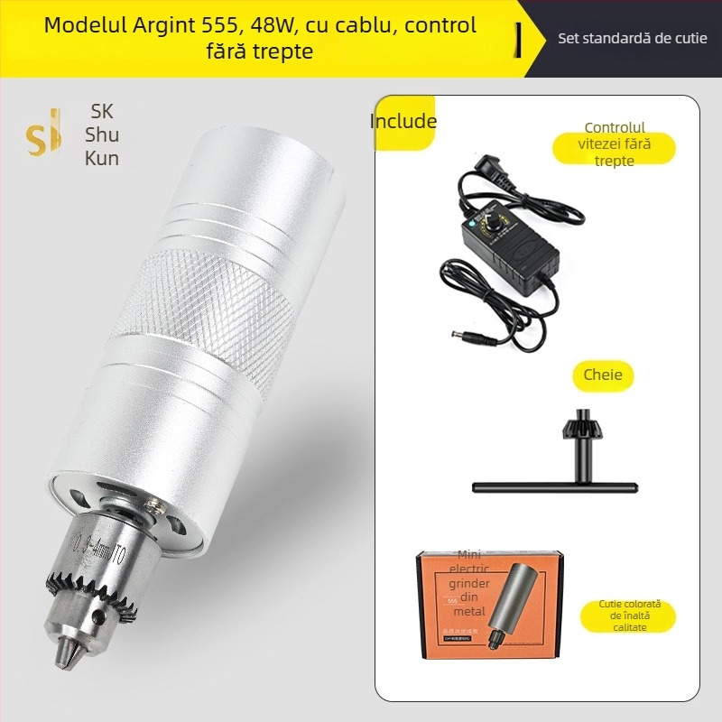 Shuokun Mașină electrică portabilă, de înaltă putere, pentru lustruire și gravare, cu alimentare la priză, până la 50V, potrivită pentru nefrit, lemn, metal, plastic și DIY