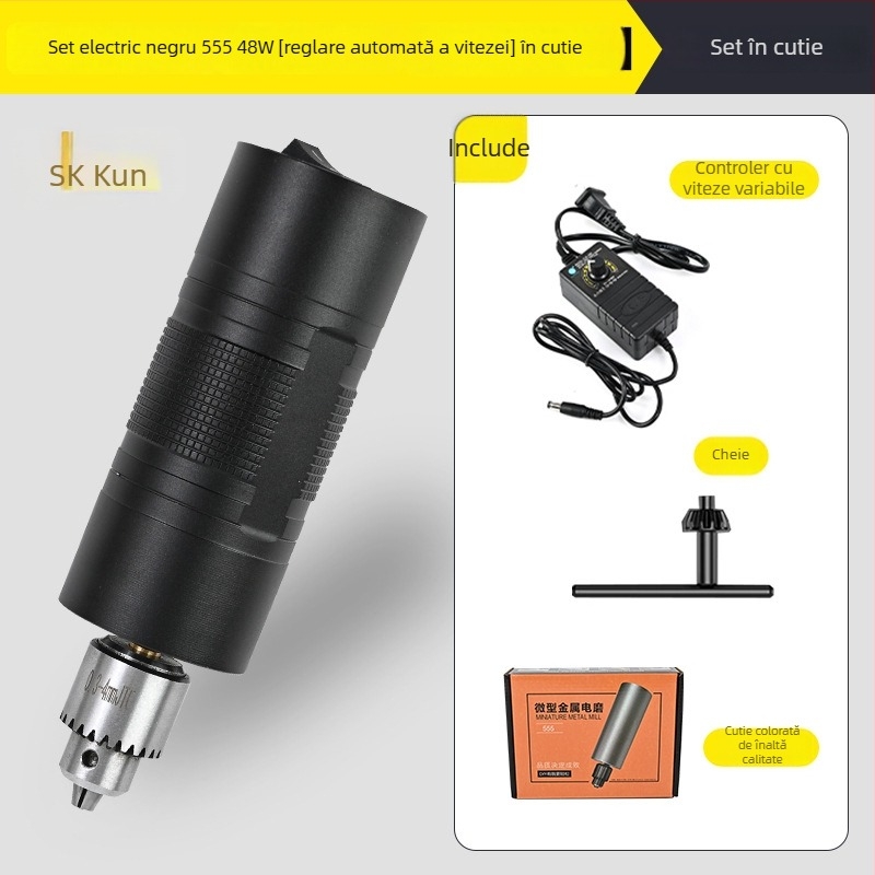 Shuokun Mașină electrică portabilă, de înaltă putere, pentru lustruire și gravare, cu alimentare la priză, până la 50V, potrivită pentru nefrit, lemn, metal, plastic și DIY