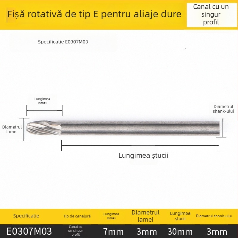 Freză plană de frezat, oțel rapid, fără acoperire