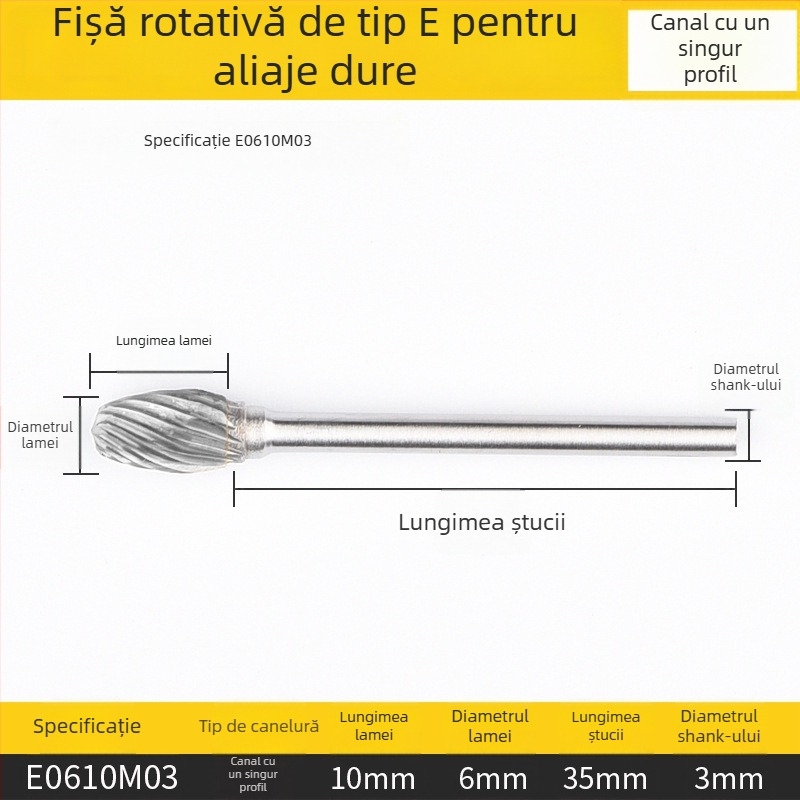 Freză plană de frezat, oțel rapid, fără acoperire