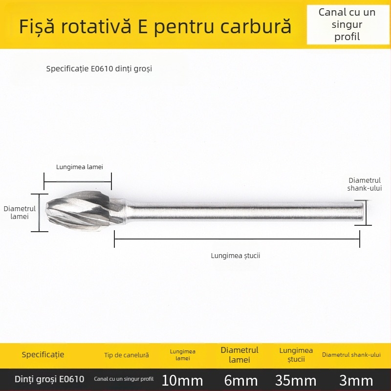 Freză plană de frezat, oțel rapid, fără acoperire