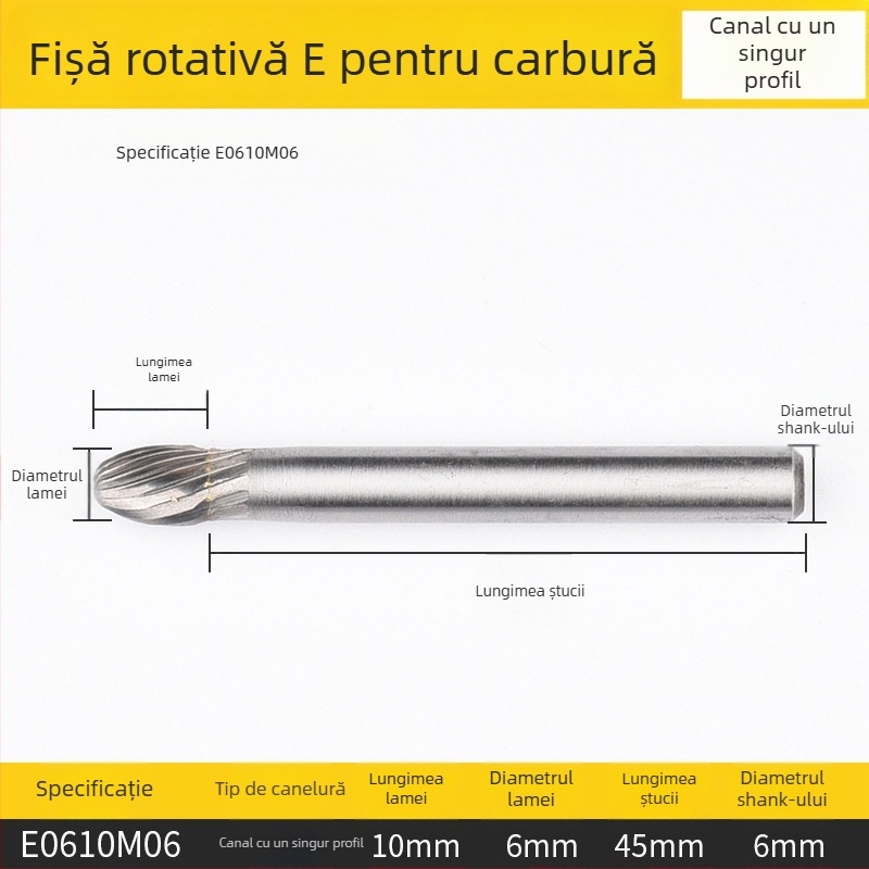 Freză plană de frezat, oțel rapid, fără acoperire