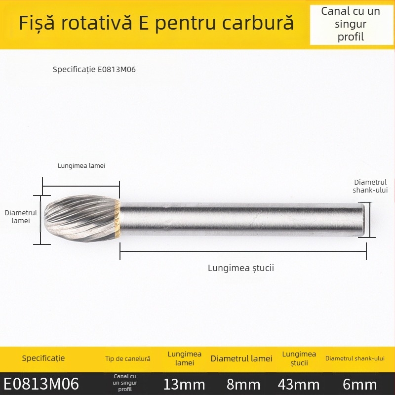 Freză plană de frezat, oțel rapid, fără acoperire