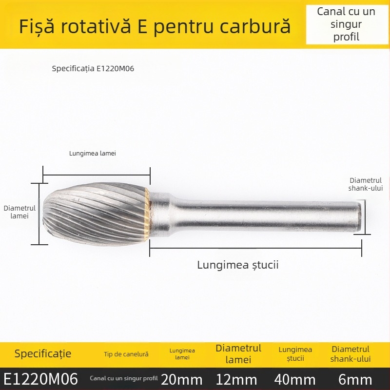 Freză plană de frezat, oțel rapid, fără acoperire