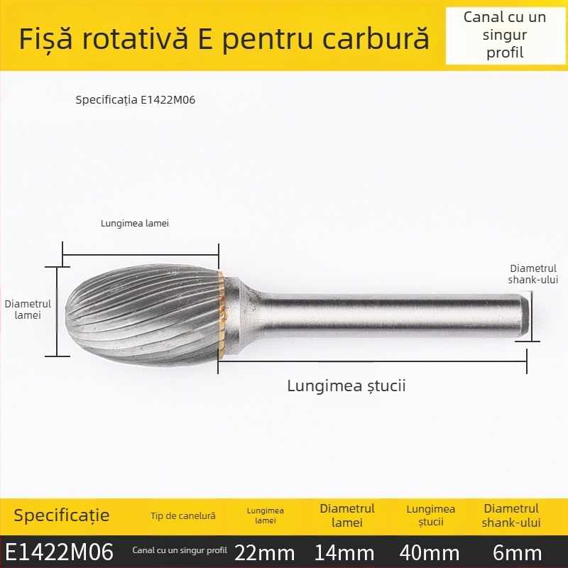 Freză plană de frezat, oțel rapid, fără acoperire
