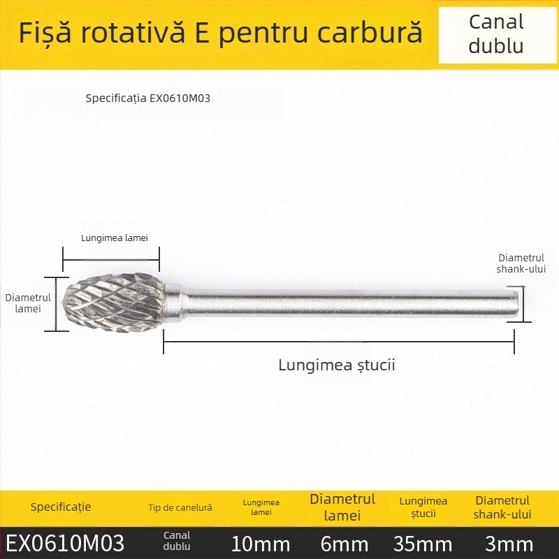 Freză plană de frezat, oțel rapid, fără acoperire