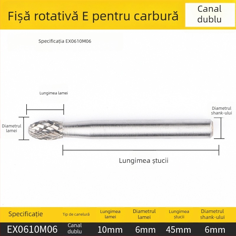 Freză plană de frezat, oțel rapid, fără acoperire
