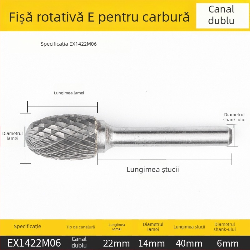 Freză plană de frezat, oțel rapid, fără acoperire