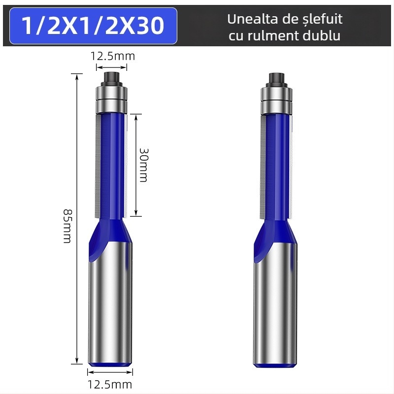 Set de freze pentru lemn cu rulmenți dubli și capete de frezat cu dublă tăiere