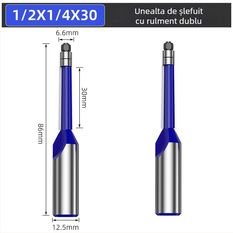 Set de freze pentru lemn cu rulmenți dubli și capete de frezat cu dublă tăiere
