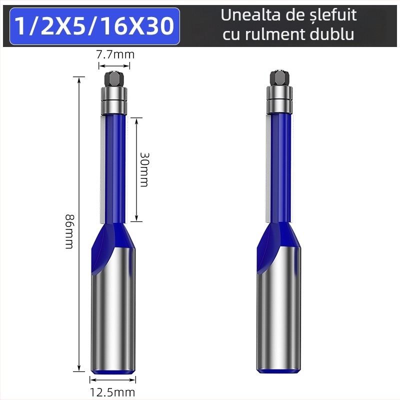 Set de freze pentru lemn cu rulmenți dubli și capete de frezat cu dublă tăiere