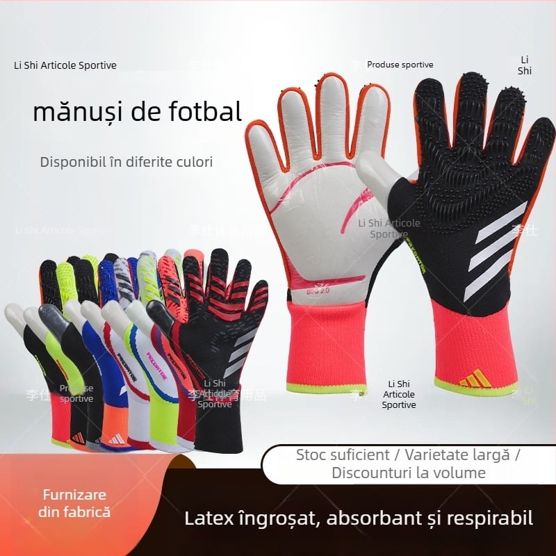 Mănuși de portar profesionale pentru fotbal – latex, unisex, antiderapante, pentru antrenament în aer liber