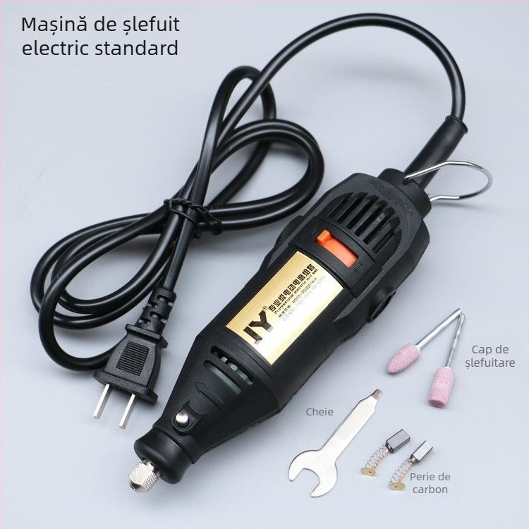 Bormașină electrică multifuncțională pentru gravură, sculptură în lemn, tăiere și lustruire — alimentare 5V, fără reglaj de viteză