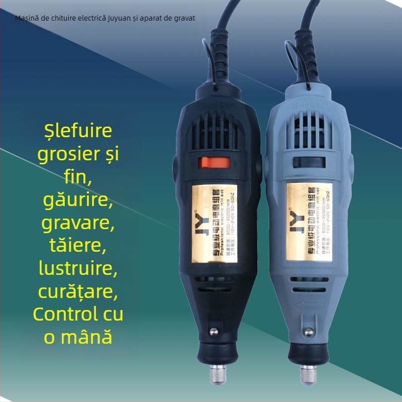 Bormașină electrică multifuncțională pentru gravură, sculptură în lemn, tăiere și lustruire — alimentare 5V, fără reglaj de viteză