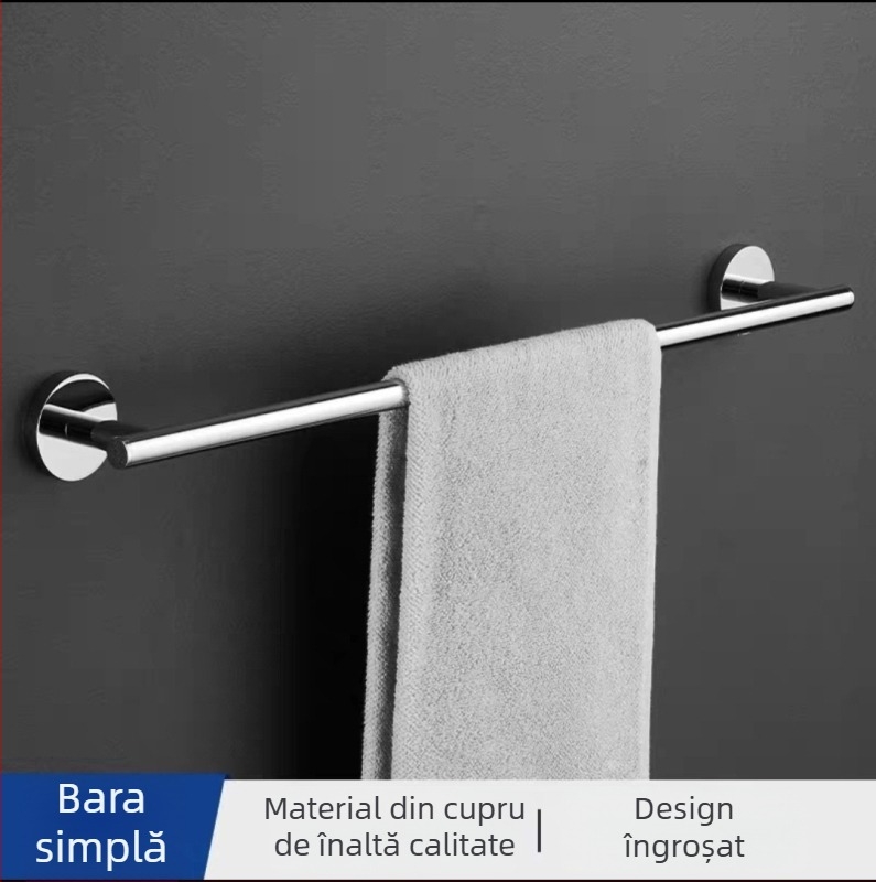 Lang Pai suport pentru prosoape din cupru pentru baie, 2 etaje, finisaj electroplacat, încărcare 20 kg