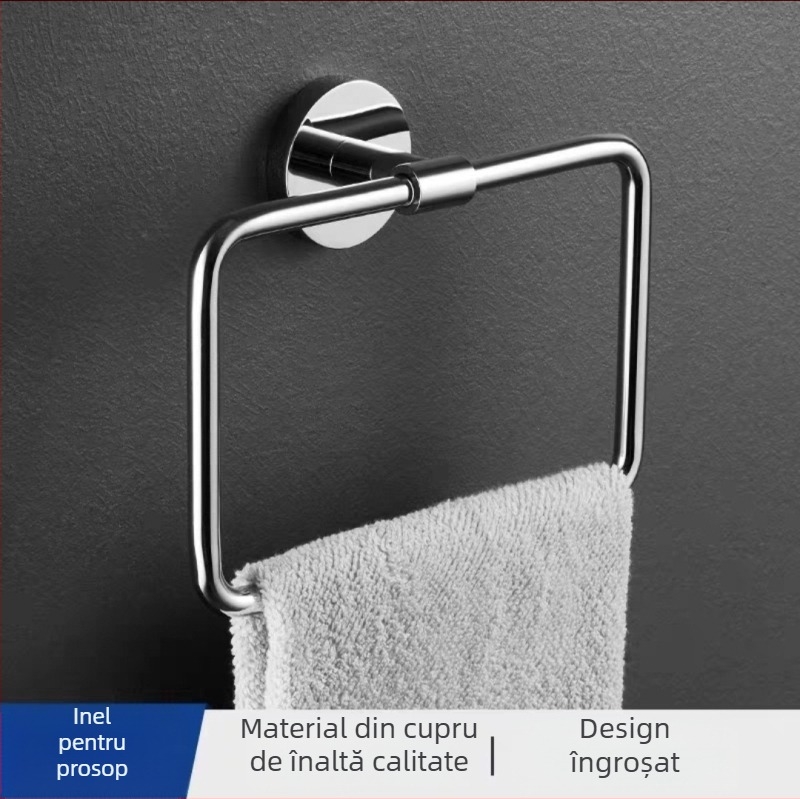 Lang Pai suport pentru prosoape din cupru pentru baie, 2 etaje, finisaj electroplacat, încărcare 20 kg