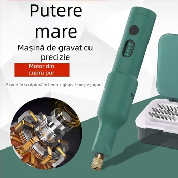 Unealtă portabilă de gravură alimentată cu baterie – set complet, universală, compactă pentru tâmplari
