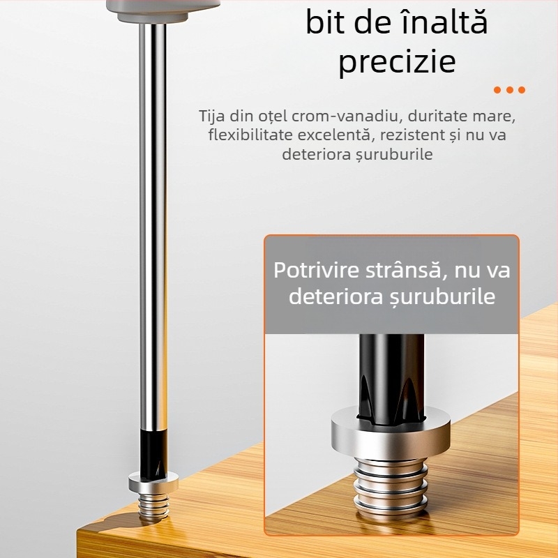 Șurubelniță PH2 Phillips cu cap dublu, clasă industrială, cu vârf magnetic și mâner izolat, din oțel Cr-V