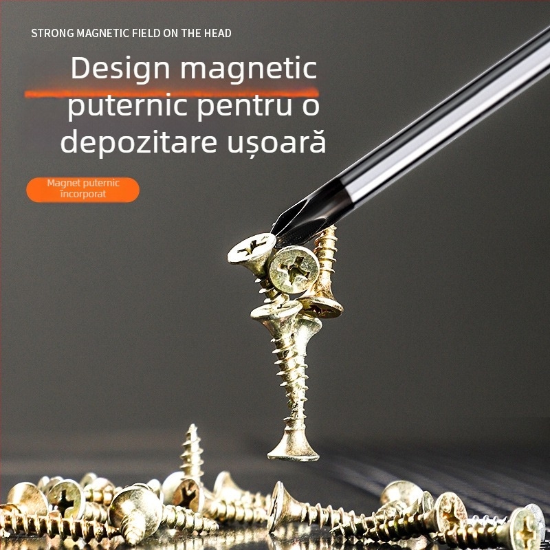 Șurubelniță PH2 Phillips cu cap dublu, clasă industrială, cu vârf magnetic și mâner izolat, din oțel Cr-V