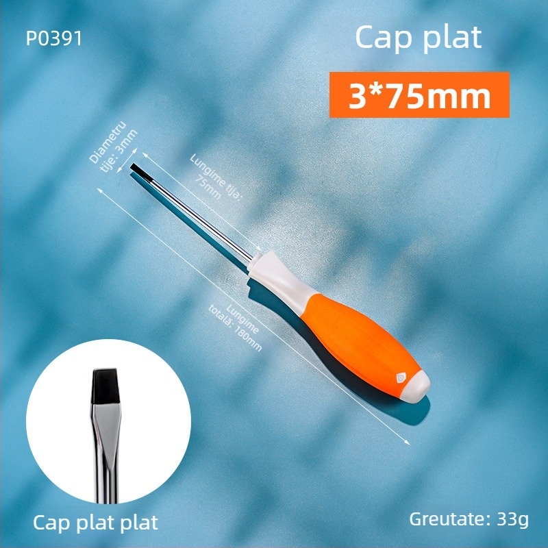 Șurubelniță PH2 Phillips cu cap dublu, clasă industrială, cu vârf magnetic și mâner izolat, din oțel Cr-V
