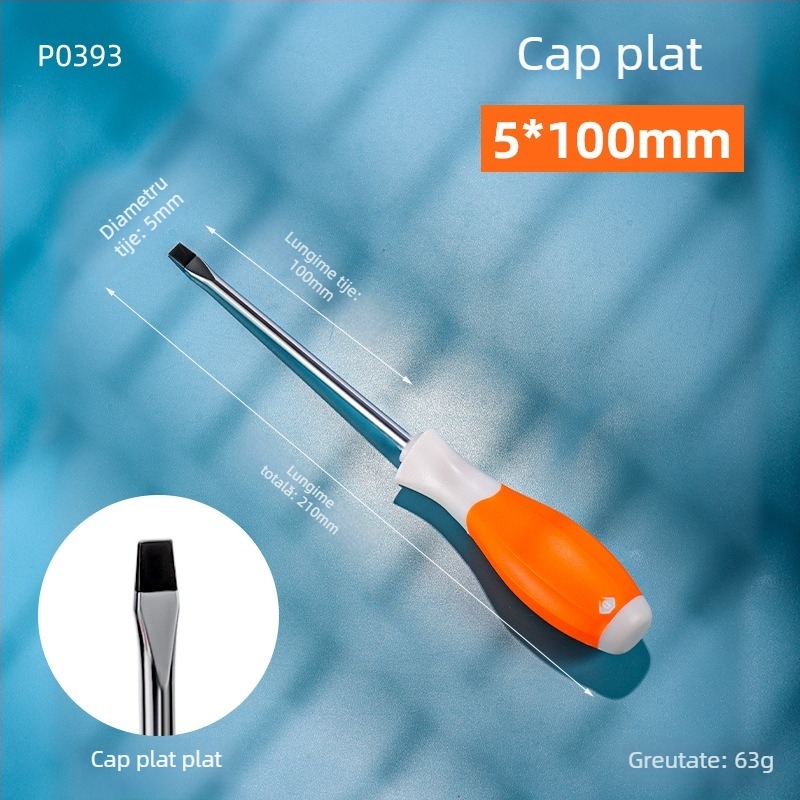 Șurubelniță PH2 Phillips cu cap dublu, clasă industrială, cu vârf magnetic și mâner izolat, din oțel Cr-V