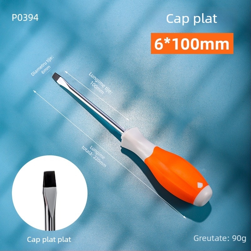 Șurubelniță PH2 Phillips cu cap dublu, clasă industrială, cu vârf magnetic și mâner izolat, din oțel Cr-V