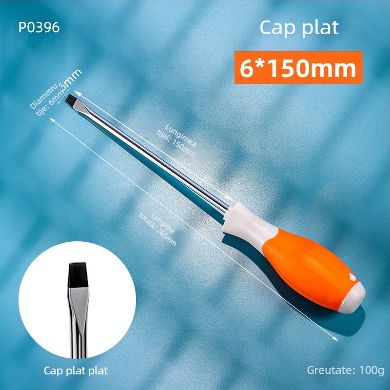 Șurubelniță PH2 Phillips cu cap dublu, clasă industrială, cu vârf magnetic și mâner izolat, din oțel Cr-V