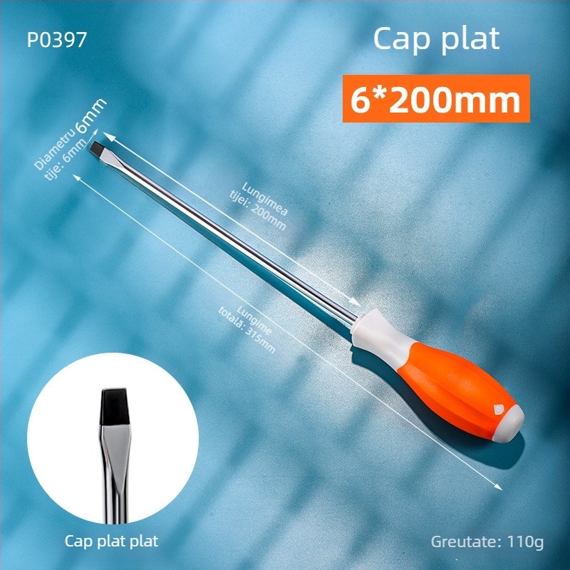 Șurubelniță PH2 Phillips cu cap dublu, clasă industrială, cu vârf magnetic și mâner izolat, din oțel Cr-V