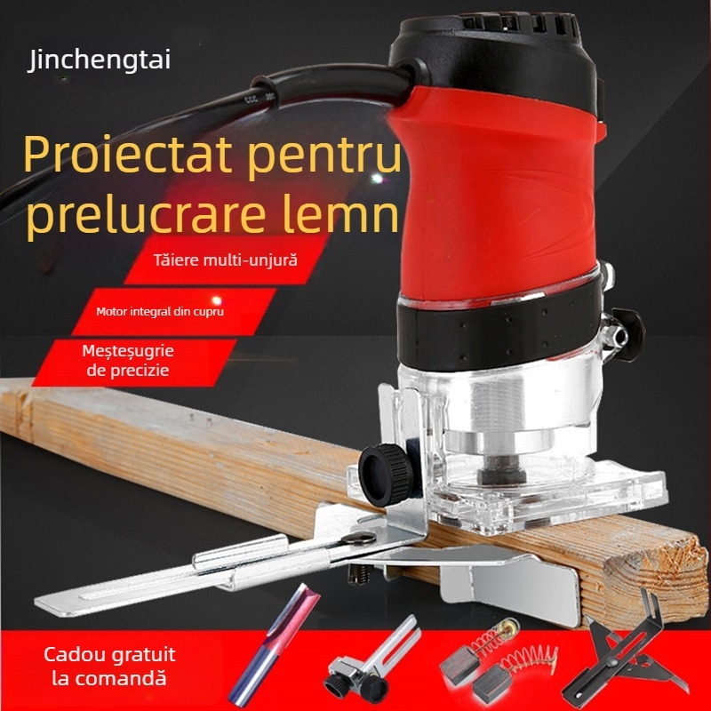 Mașină de tăiere și canelare pentru panouri din aluminiu-plastic, freză Bakelite, unealtă electrică de prelucrare a lemnului de nivel industrial, Jin Chengtai, 220V, AC monofazic / DC >250V