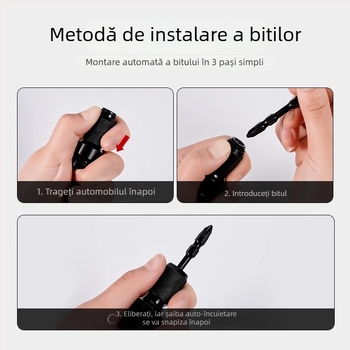 Set capete de transformare pentru cheie electrică cu mandrină universală auto-blocantă, pentru bormașină cu mâner pistol – Brand: Shouli; Material: Chromium Vanadium Alloy Steel; Finisaj: Anti-Rust