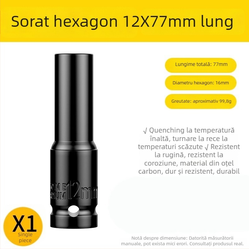 Set capete de transformare pentru cheie electrică cu mandrină universală auto-blocantă, pentru bormașină cu mâner pistol – Brand: Shouli; Material: Chromium Vanadium Alloy Steel; Finisaj: Anti-Rust