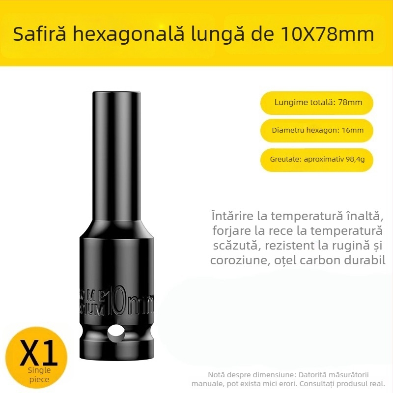 Set capete de transformare pentru cheie electrică cu mandrină universală auto-blocantă, pentru bormașină cu mâner pistol – Brand: Shouli; Material: Chromium Vanadium Alloy Steel; Finisaj: Anti-Rust