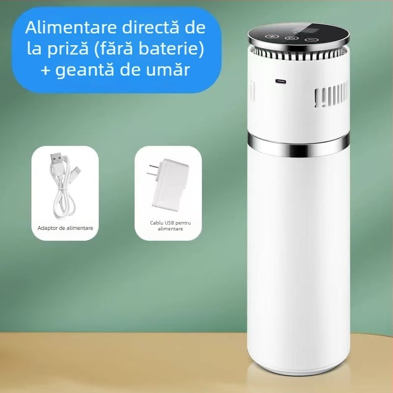 Răcitor portabil pentru insulină, mini frigider pentru medicamente cu modul termo-electric, alimentare 5V, 10W, interval de temperatură 0-20°C, capacitate până la 5 L, greutate 663 g