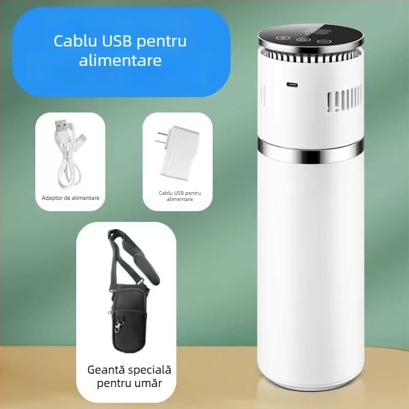 Răcitor portabil pentru insulină, mini frigider pentru medicamente cu modul termo-electric, alimentare 5V, 10W, interval de temperatură 0-20°C, capacitate până la 5 L, greutate 663 g
