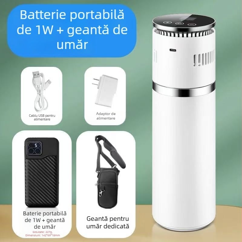 Răcitor portabil pentru insulină, mini frigider pentru medicamente cu modul termo-electric, alimentare 5V, 10W, interval de temperatură 0-20°C, capacitate până la 5 L, greutate 663 g