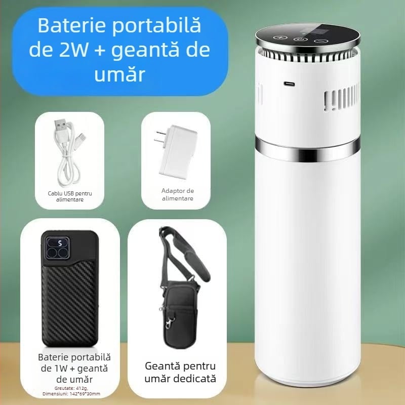 Răcitor portabil pentru insulină, mini frigider pentru medicamente cu modul termo-electric, alimentare 5V, 10W, interval de temperatură 0-20°C, capacitate până la 5 L, greutate 663 g