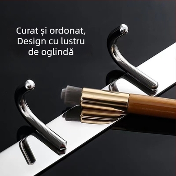 Cuier de perete din oțel inoxidabil 304, montaj fără găuri, pentru baie și bucătărie, finisaj lucios