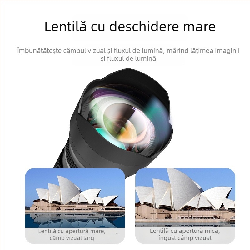 Obiectiv teleobiectiv 40x pentru telefon, monocular pentru fotografiere la concerte în aer liber — rezoluție 4K, pupila de ieșire 36 mm
