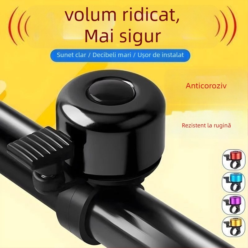 Clopoțel pentru bicicletă de munte, colorat, sunet foarte tare (Material: Plastic; Brand: Altul; Procesare: Nu; Import: Nu)
