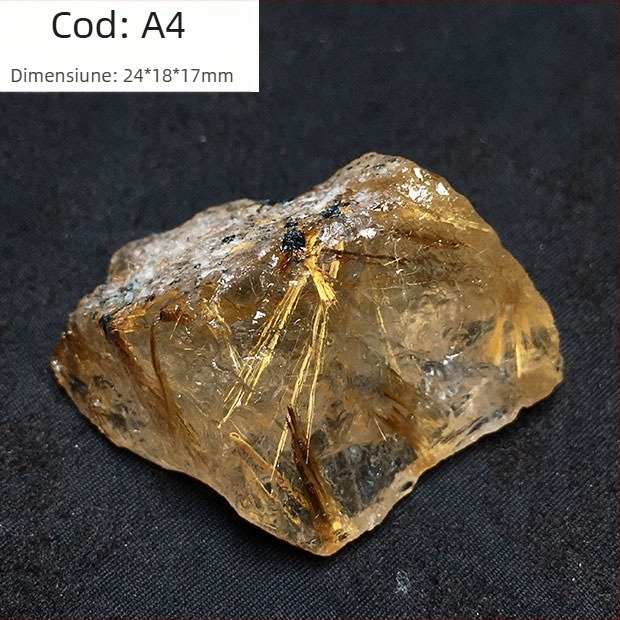 Eșantion mineral decorativ: cristal natural de titan, piatră originală, personalizare disponibilă (Brand: Altă, Material: Cristal de titan, Procesare: Da)