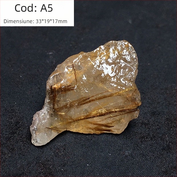 Eșantion mineral decorativ: cristal natural de titan, piatră originală, personalizare disponibilă (Brand: Altă, Material: Cristal de titan, Procesare: Da)