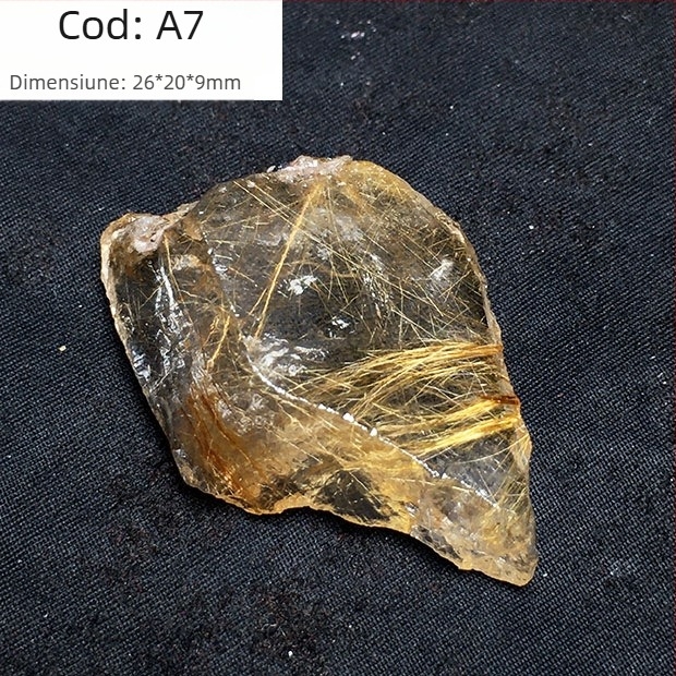 Eșantion mineral decorativ: cristal natural de titan, piatră originală, personalizare disponibilă (Brand: Altă, Material: Cristal de titan, Procesare: Da)