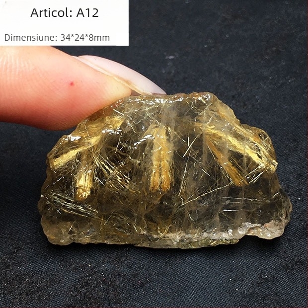 Eșantion mineral decorativ: cristal natural de titan, piatră originală, personalizare disponibilă (Brand: Altă, Material: Cristal de titan, Procesare: Da)