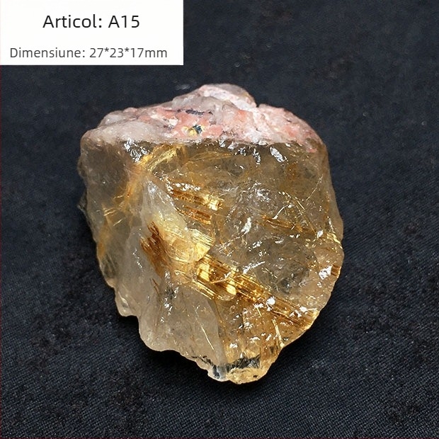 Eșantion mineral decorativ: cristal natural de titan, piatră originală, personalizare disponibilă (Brand: Altă, Material: Cristal de titan, Procesare: Da)